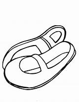 Shoes Baby Kids Colouring Coloring Clipart Pages Ballet Color Booties Cartoon Shoe Drawing Sandals Clip Cliparts Slippers Japanese Sandal Boys sketch template