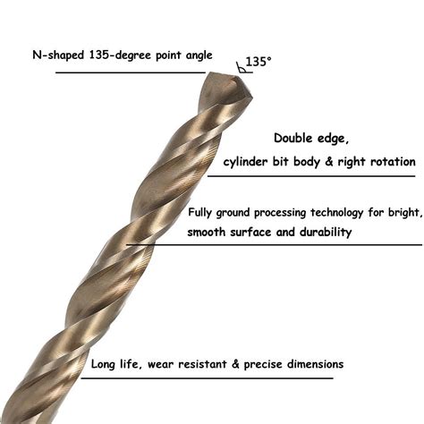 metric  cobalt steel hss twist drill bits straight shank spiral