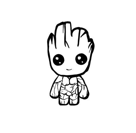 ideas  baby groot coloring page home family style  art ideas