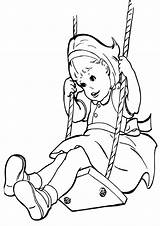 Swing Coloring Pages sketch template