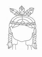 Coloring Thanksgiving American Native Crafts Pages Sheets Indian Choose Board Toddler sketch template
