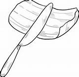 Butter Coloring Knife Dish sketch template