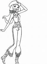 Cowgirl Coloring Pages Cowboy Doing Dance Step Two Getcolorings Kids Color Colorings sketch template