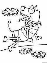 Robot Coloring Pages Coloring4free Dog Print sketch template