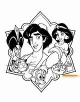Aladdin Coloring Pages Jasmine Abu Disneyclips Others Funstuff sketch template
