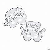 Leprechaun Masks Own Color Crafts Hobby Supplies Coloring Craft Kids Orientaltrading sketch template