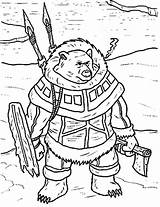 Warrior Bear Coloring Guerreiro Faça Guerreiros Poplembrancinhas sketch template