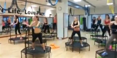This Trampoline Gym Workout Turns Into Something Very Bizarre And