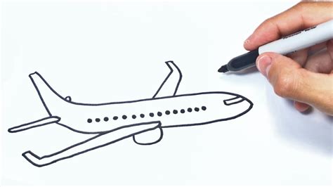 Cómo Dibujar Un Avion Paso A Paso Dibujo De Avion Youtube