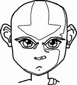 Aang Avatar Coloring Himself Legend Wecoloringpage sketch template