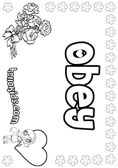 obey god coloring pages  kids coloring pages