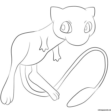 mew  pokemon coloring page  coloring pages