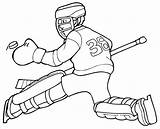 Hockey Coloring Pages Kids Goalie Printable Player Color Nhl Logo Sports Goalies Drawing Ice Print Colouring Boston Bruins Team Winnipeg sketch template
