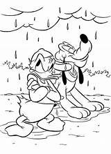 Pato Pluto Lluvia Pluie Malvorlagen Paperino Kaczor Kolorowanki Halaman Mickey Dibujosonline Mewarna Kertas sketch template