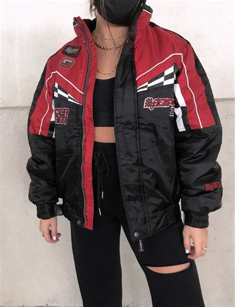 racing jacket jacket outfit women vintage jacket retro fashion outfits