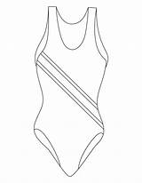Swimsuit Coloring Bathing Suit Drawing Clipart Pages Costume Girl Swim Kleurplaat Bikini Color Badpak Kids Kleurplaten Getdrawings Baithing Sheets Templates sketch template
