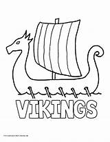 Vikings Viking Longship sketch template