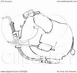 Welding Elephant Outline Djart Royalty Illustration Clip Vector 2021 sketch template