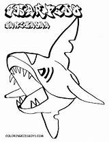 Sharpedo Coloring Pokemon Pages Print Blue Deep Sea sketch template