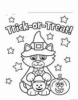 Halloween Coloring Pages Printable Costume Kitty Kids Print sketch template