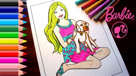 barbie coloring pages  kids   color barbie youtube