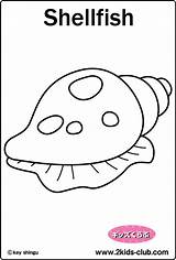 Coloring Shellfish A19 sketch template