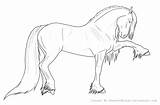 Horse Coloring Pages Lineart Gypsy Horses Vanner Draft Deviantart Spanish Walk Shire Drawings Outline Template Minták Ló Printable Easy Friesian sketch template