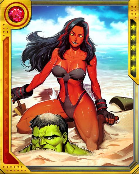 [hit The Beach] Red She Hulk Marvel War Of Heroes Wiki