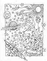 Coloring Pages Space Choose Board Planet Adult sketch template
