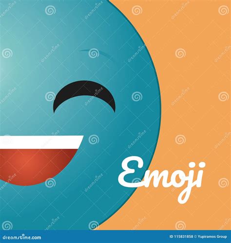 cute  emoji cartoon stock vector illustration  face