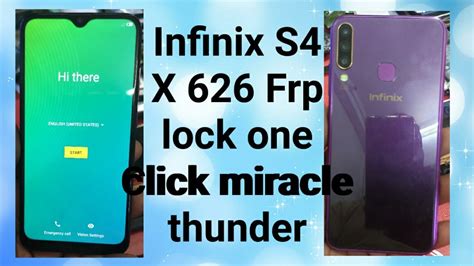 infinix   frp lock  click miracle thunder youtube