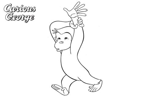 curious george coloring pages lineart  printable coloring pages