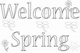 Welcome Spring Coloring Pages Template sketch template
