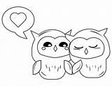 Coloring Couple Owl Pages sketch template