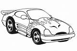 Coloring Pages Cars Car Flames Color Below Great sketch template