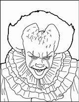 Pennywise Colorier sketch template