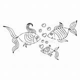 Pesce Fumetto Vettore sketch template