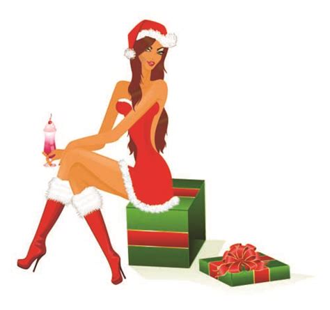 Sexy Christmas Girls 27727 Free Eps Ai Download 4 Vector
