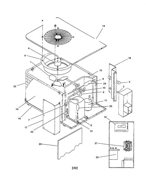 heat pump diagram parts list  model cpeab goodman parts air conditioner heat pump parts