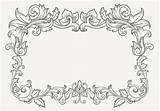 Filigree Border Vector Vintage Floral Simple Patterns Vectors Clipart Flower Graphics Tattoo Size Ornament Cliparts Icon Edit sketch template