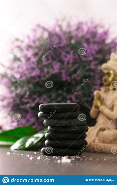 spa massage basalt stones stock photo image  body
