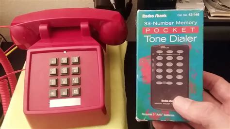 demo   radio shack pocket tone dialer  standard landline phone youtube