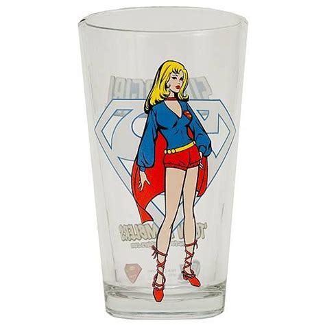 Supergirl Glass Toon Tumbler Pint Glass Supergirl Glass