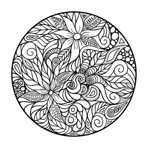 adult coloring page abstract circle  adultcoloring  etsy