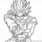 Goku Kamehameha sketch template