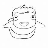 Ponyo Coloring Pages Printable Oliver Printables Goldfish Magical Tale Boy His Sketch Trulyhandpicked Prints Template sketch template