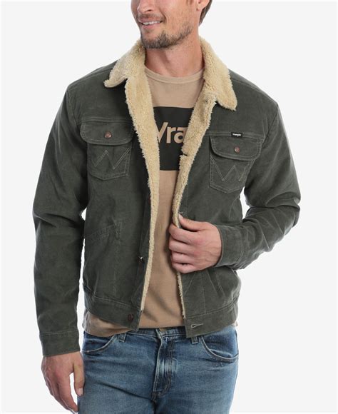wrangler heritage sherpa lined corduroy jacket  men lyst