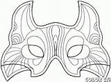 Mask Printable Face Coloring Templates Drawing Animal Pages Template Kids Carnival Patterns Brazil Cat Faschingsmasken Boys Gras Outline Pdf Drawings sketch template