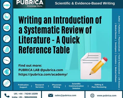 write  systematic review  literature   scientific