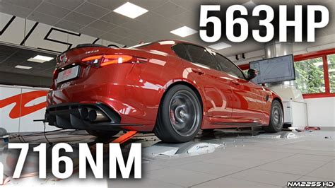 alfa romeo giulia quadrifoglio  custom exhaust dyno runs youtube